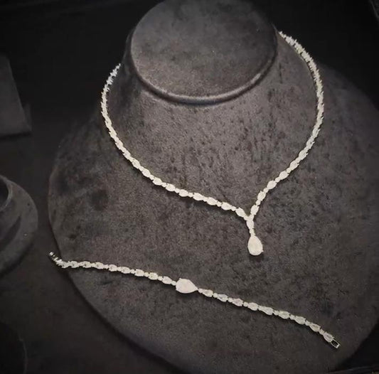 Lily Drop Necklace with earring, ring and a bracelet